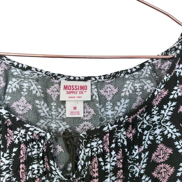Mossimo Supply Co. Olive Green Tassel Blouse - Size Medium - Picture 5 of 6